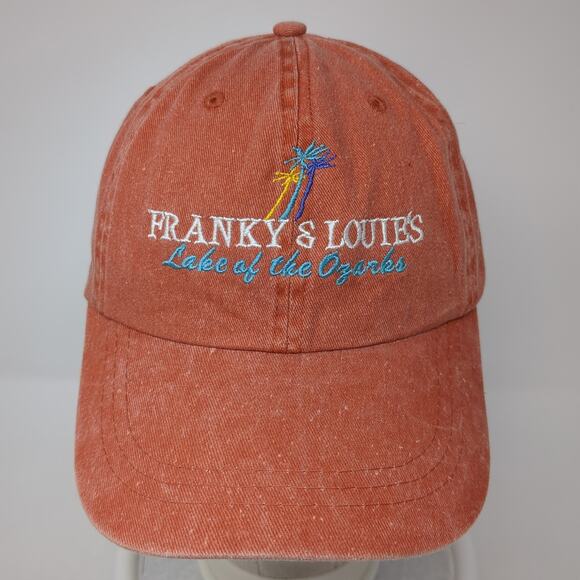 Franky & Louie's Lake Of The Ozarks Slideback Baseball Cap Orange One Size Ha - Picture 2 of 9
